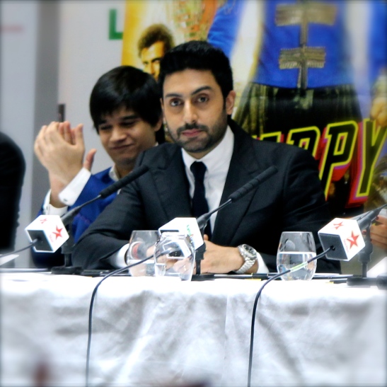 Abhishek Bachchan at Happy New Year Slam Tour London Press Conference.